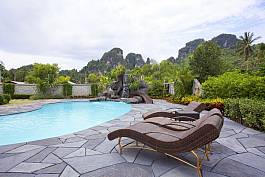 Swimming pool with gorgeous island view