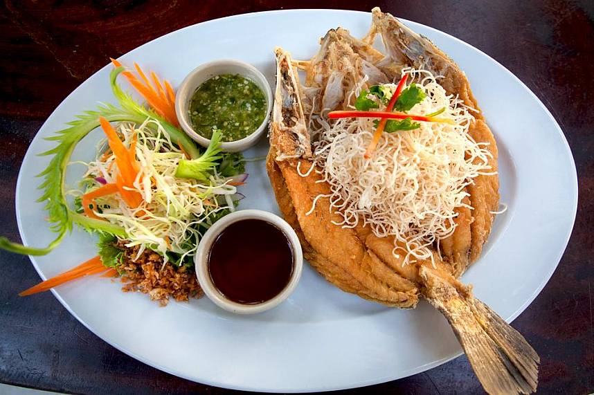 One of many mouth watering dishes at Pattaya Glass House Restaurant 
