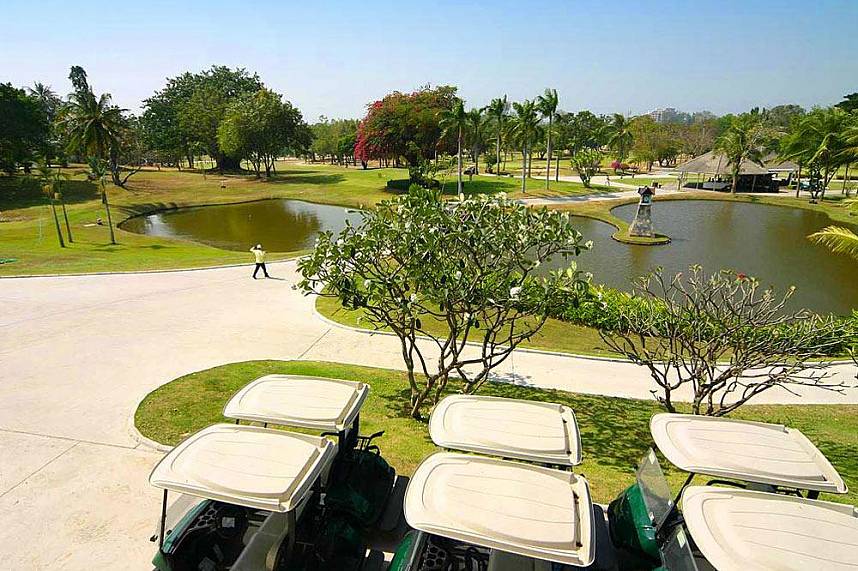 Beautiful garden at Bangpra International Golf Course Pattaya
