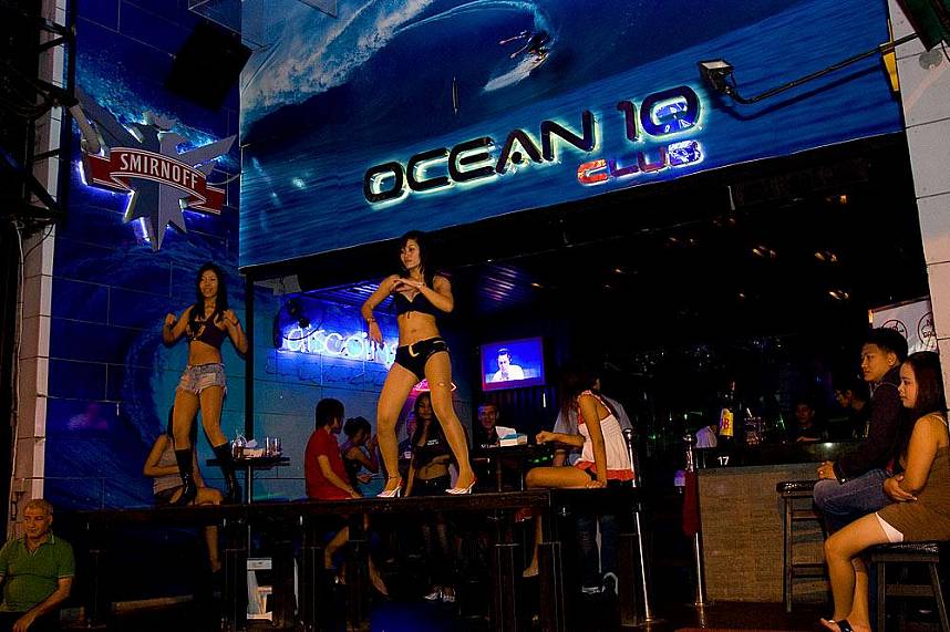 Table dancing in one of the many bars along Pattaya Walking Street