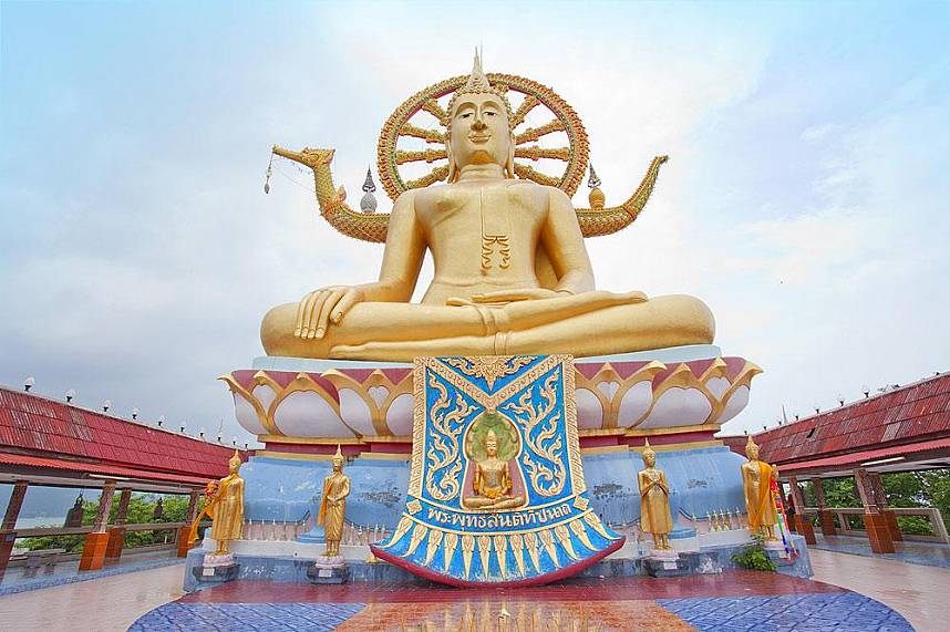 The well known Big Buddha Temple Koh Samui
