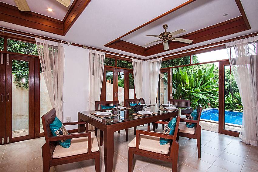 Dinning table next to the pool of Ban Talay Khaw O9