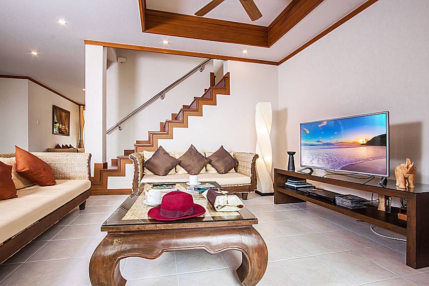 Large TV in the living room of Ban Talay Khaw T14