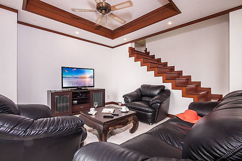Living room near the staircase of Ban Talay Khaw T45