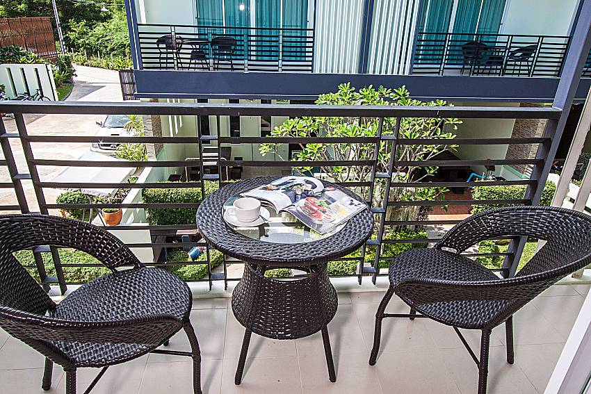 Coffee table outside balcony of Baan Kiet 2