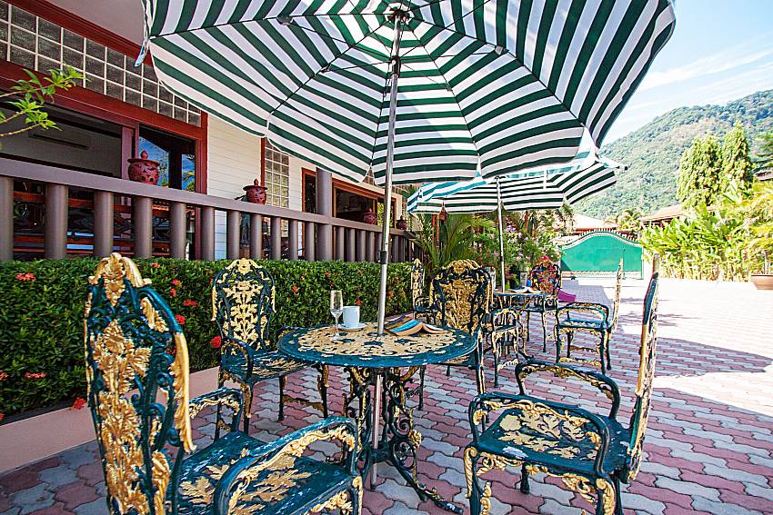Seat and table Villa Somchair in Phuket