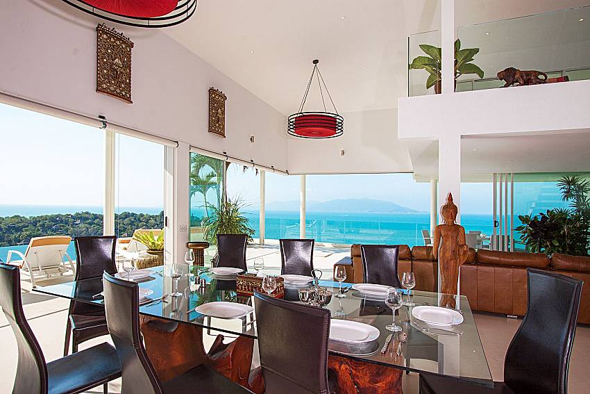 Dinning with sea view Villa Choeng Mon in Koh Samui