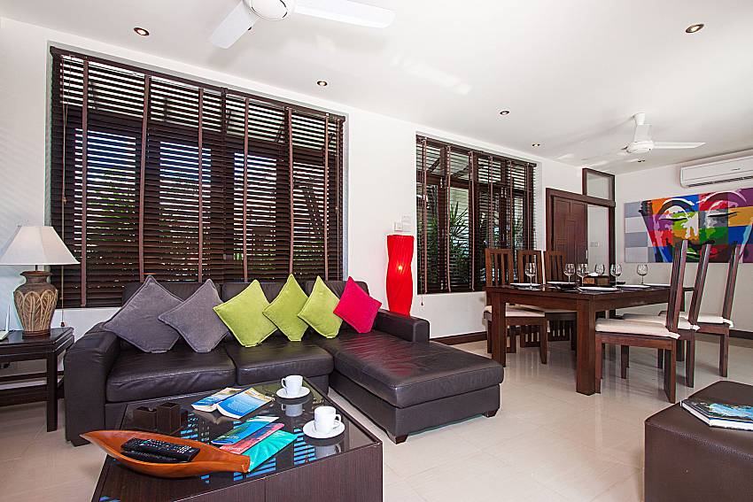 Living room and dinning area  Blossom Dew Villa B in Samui  