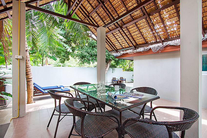 Seat and table Moonscape Villa 201 at Chaweng in Samui