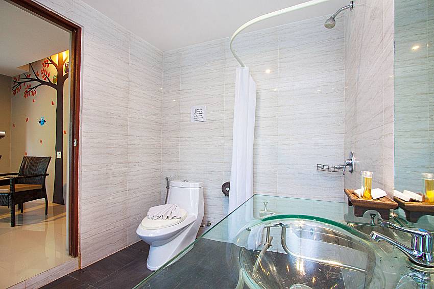 Bathroom with shower Moonscape Villa 204 in Samui