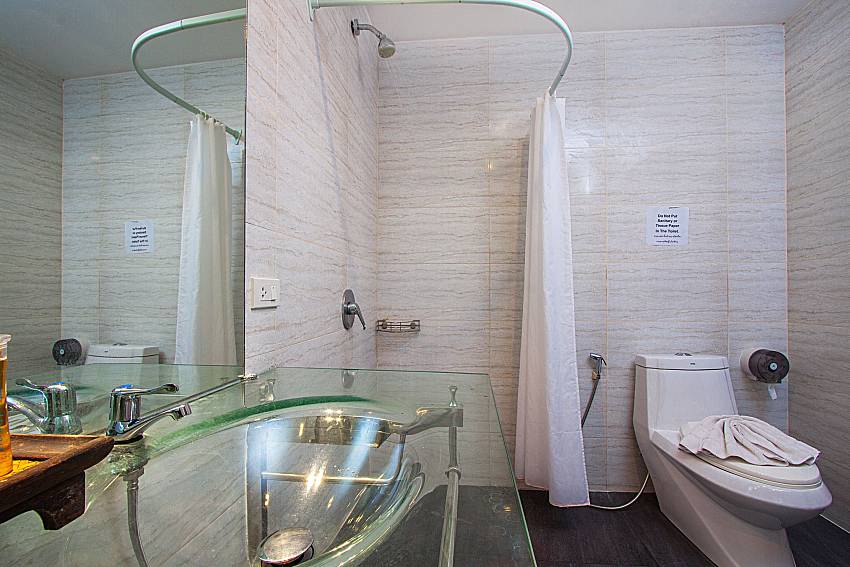 Bathroom with shower Moonscape Villa 204 in Samui