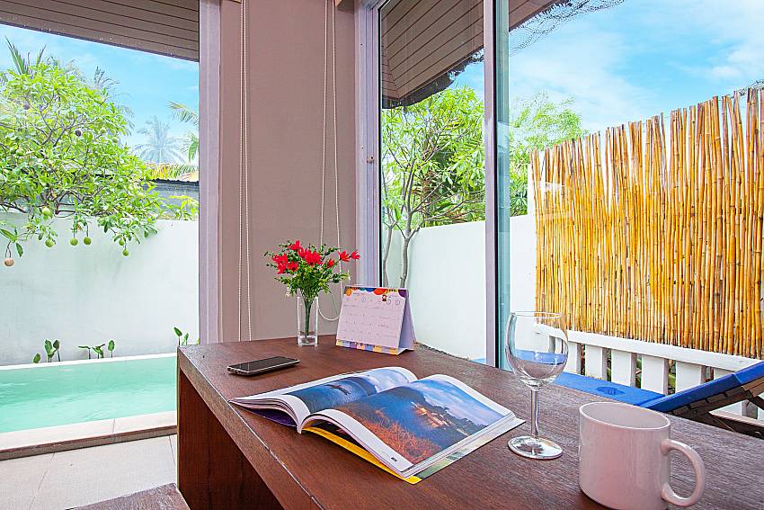 Seat and table Moonscape Villa 204 in Samui