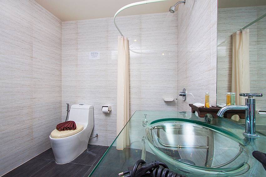 Bathroom with shower Moonscape Villa 205 in Samui