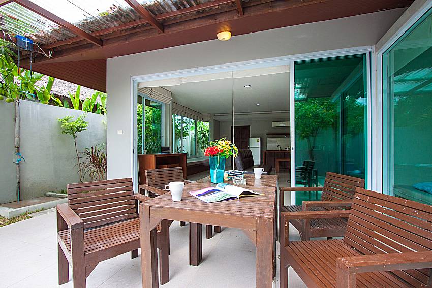 Seat and table Moonscape Villa 207 at Chaweng in Samui