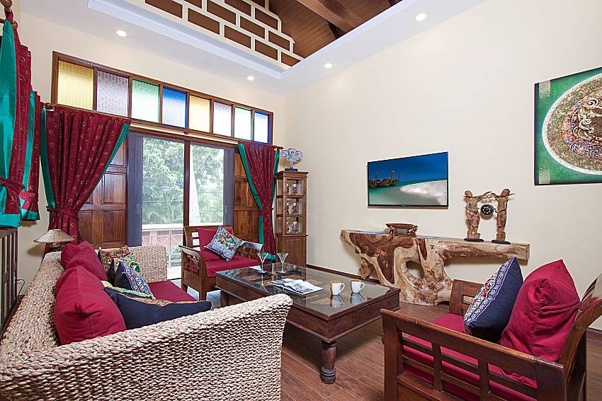 Living room with TV Swy Residence in Koh Samui