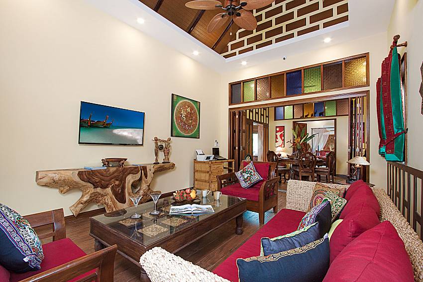Living room with TV Swy Residence in Koh Samui