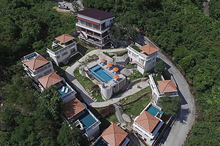 Top view of property Villa Mak Di 201 in Samui