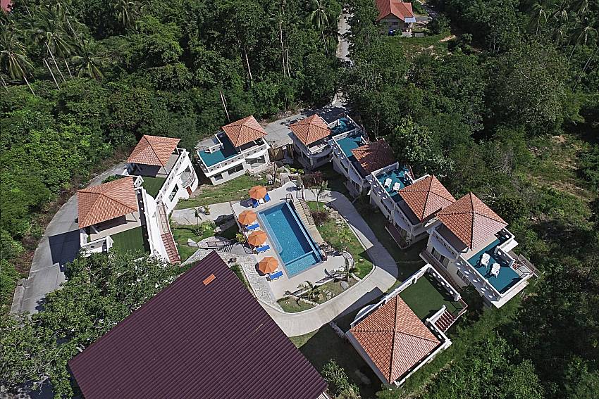 Top view of property Villa Mak Di 201 in Samui