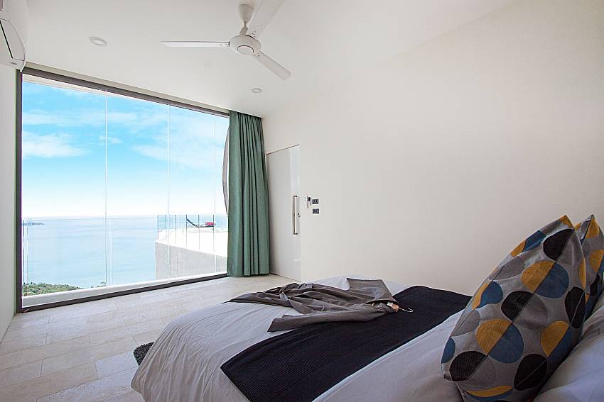 Bedroom with sea view Sky Dream Villa in Samui