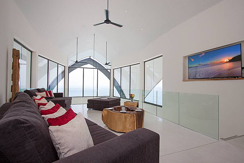 Living room with TV Sky Dream Villa in Samui