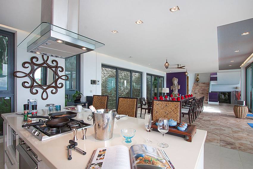 modern open space kitchen-Villa High Rise_Bop Hut_Koh Samui_Thailand