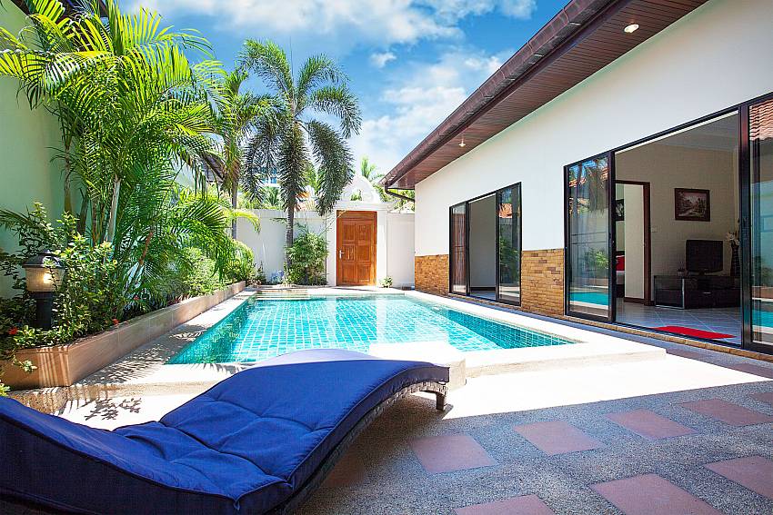 Sun bed by the private pool of Villa Majestic 40 Pratumnak Pattaya Thailand