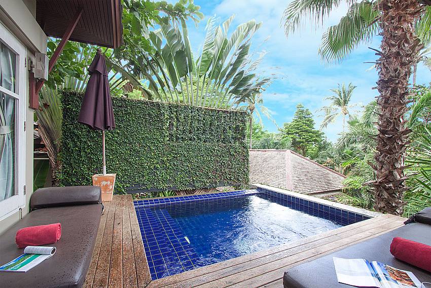 Sundeck and pool with view at Villa Hutton 101 Bophut Samui