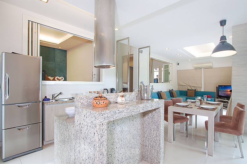 Spacious open living with dining and kitchen at Villa Hutton 201 Bophut Samui