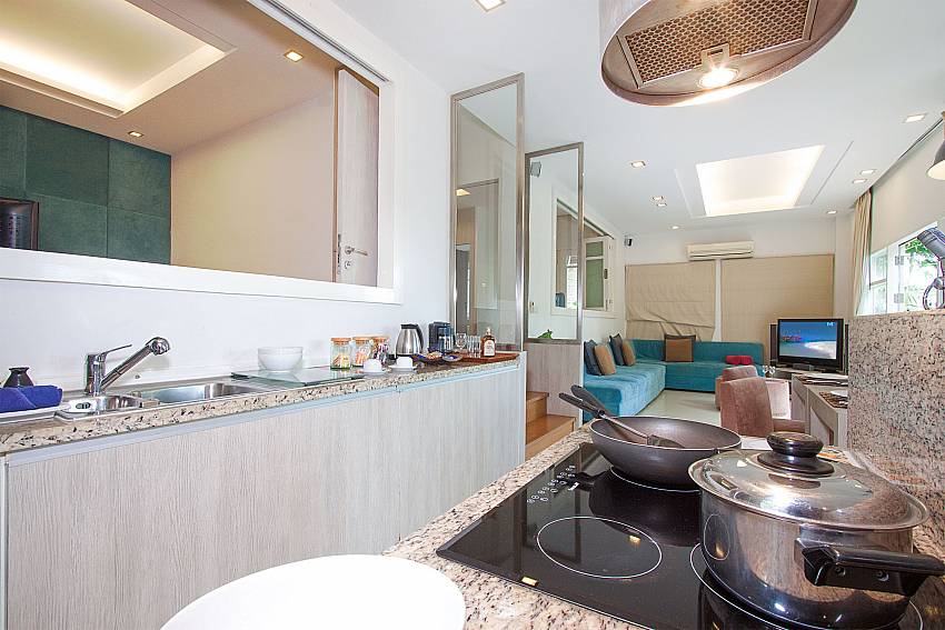 Fully equipped kitchen with open living area in Villa Hutton 201 Samui Bophut