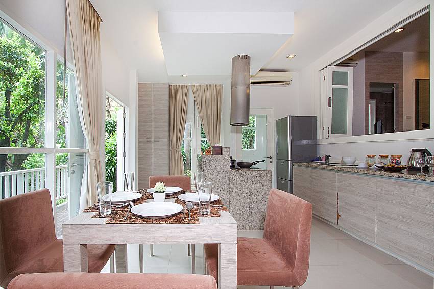4 seat dining table with kitchen at Villa Hutton 202 Bophut Koh Samui