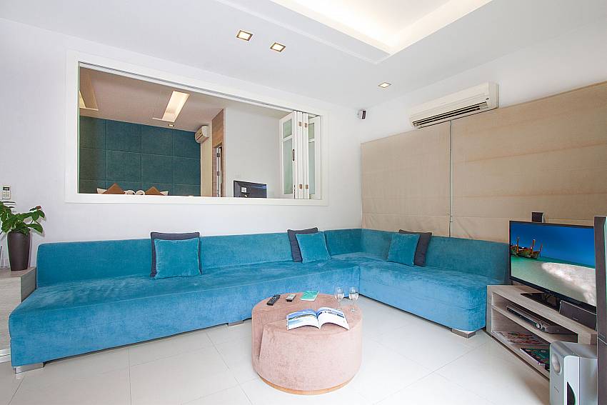Lounge with big sofa and TV in Villa Hutton 202 Koh Samui  Bo Phut