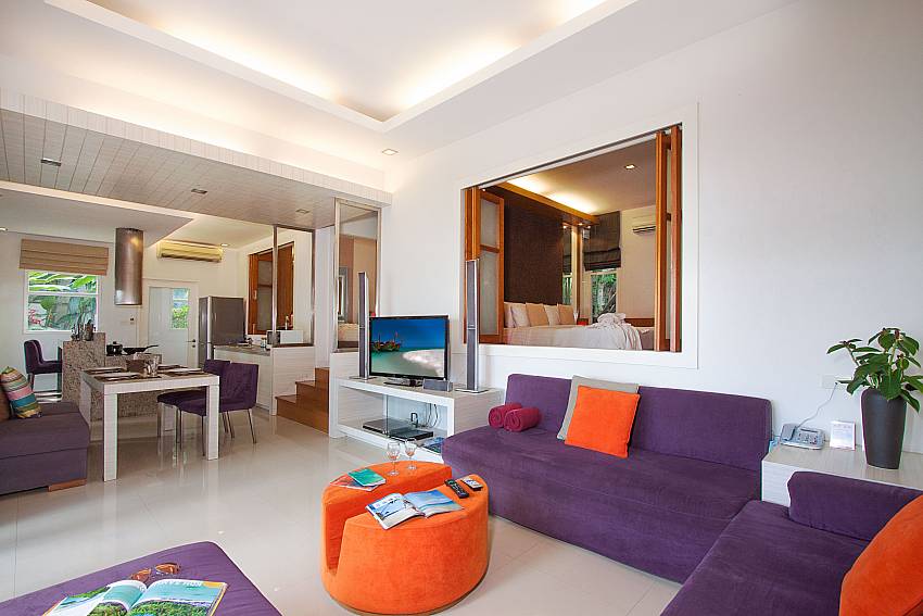 Living room with TV Villa Hutton 211 in Samui