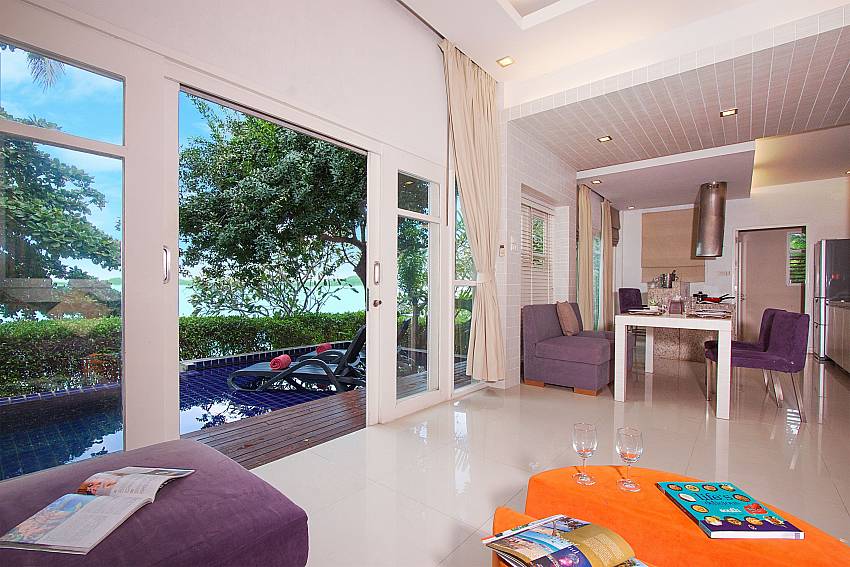 Living room with sea view Villa Hutton 214 in Koh Samui 