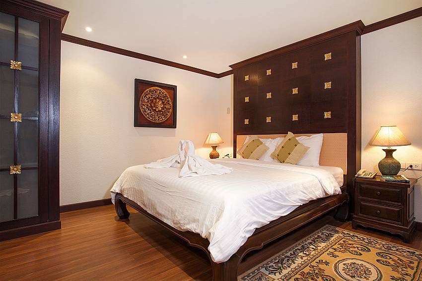 Double bedroom no. 1 at 4 seat dining table at Nirvana Apartment No.603 Jomtien Pattaya Thailand
