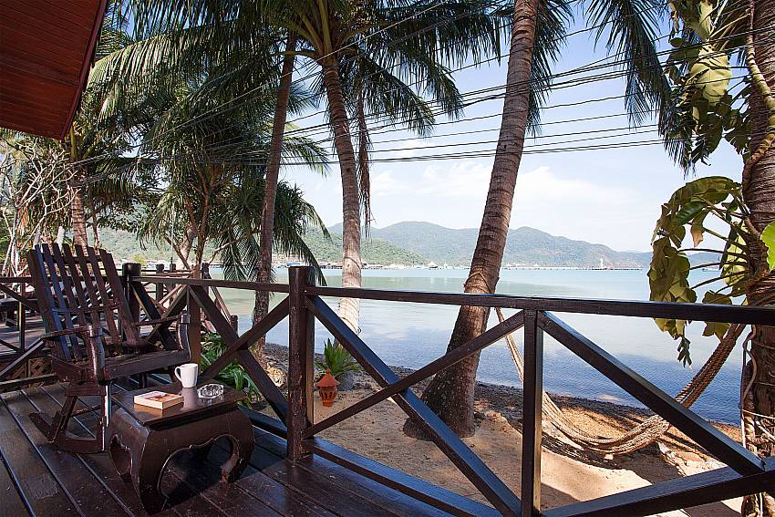 Balcony with sea view Natures Oasis Resort No.1 in Bang Bao Koh Chang