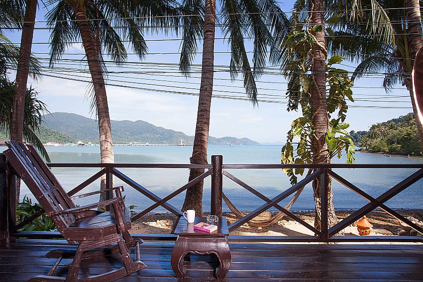 Balcony with sea view Natures Oasis Resort No.1 in Bang Bao Koh Chang