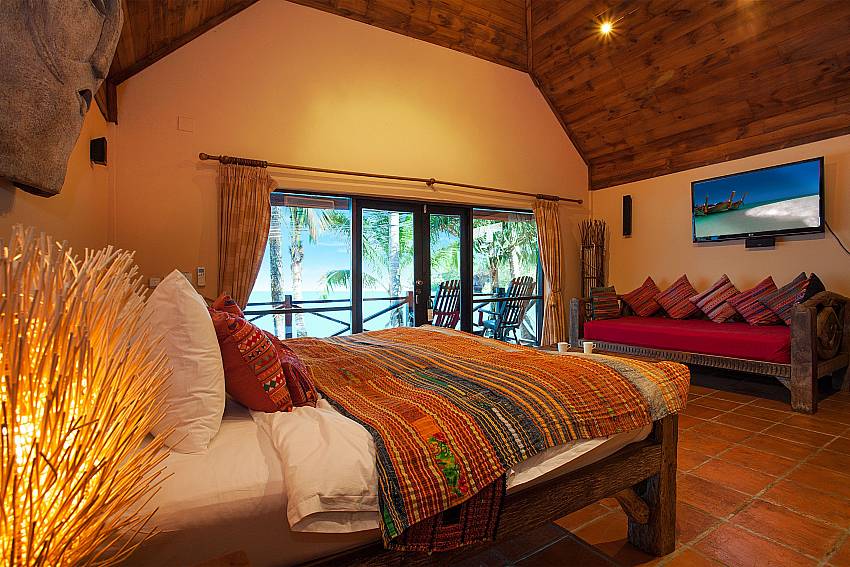 Bedroom with TV Natures Oasis Resort No.2 in Southern Koh Chang