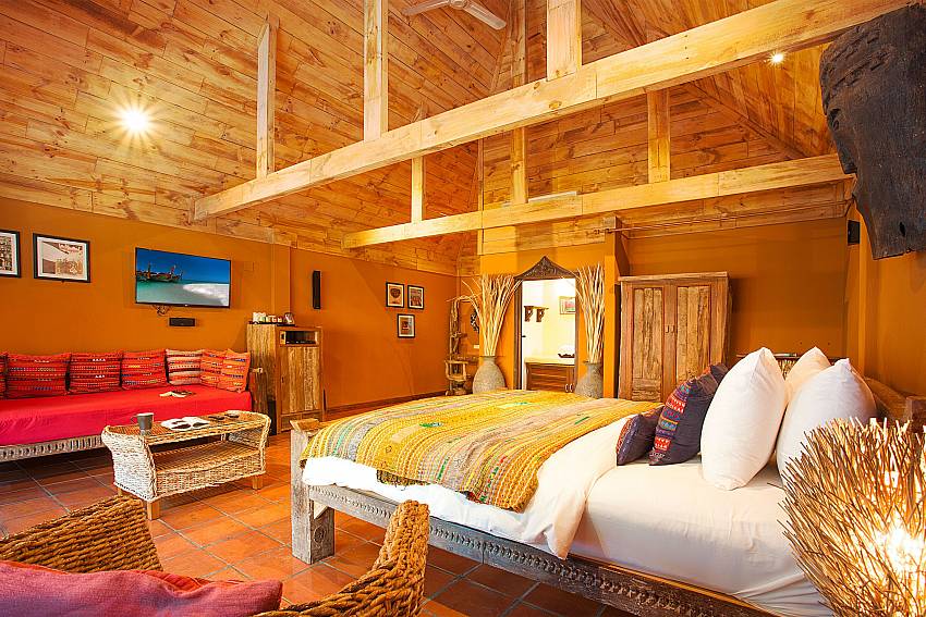 Bedroom with TV Natures Oasis Resort No.5 at Bang Bao Koh Chang 