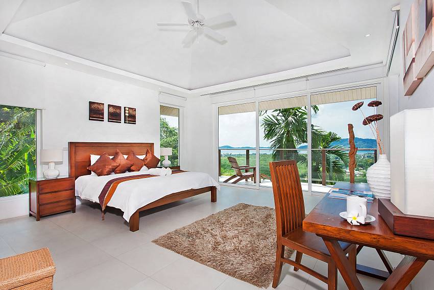 Master bedroom with sea view Villa Alangkarn Andaman Phuket