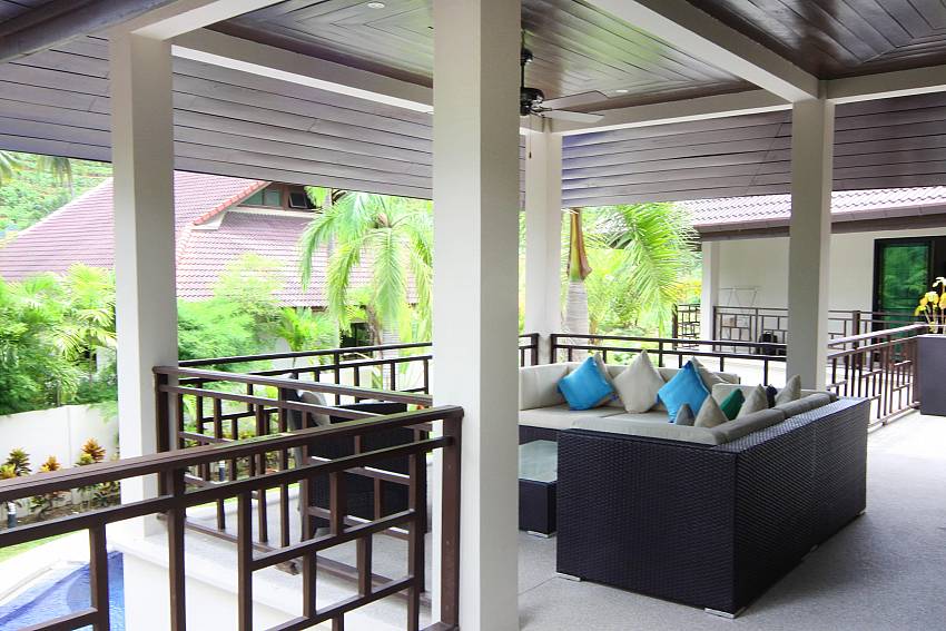 Upstairs Balconies and Seating-narumon-villa_5-bedroom_serviced-pool-villa_nai-harn_phuket_thailand