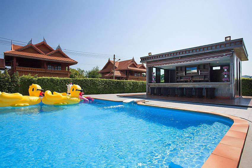 Bar near swimming pool Timberland Lanna Villa 305 in Bangsaray Pattaya