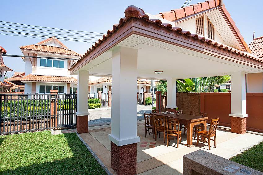 Seat area Timberland Lanna Villa 402 in Bangsaray Pattaya