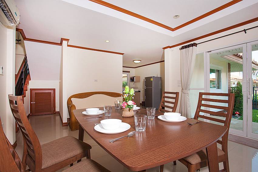 Dinning area Timberland Lanna Villa 402 in Bangsaray Pattaya
