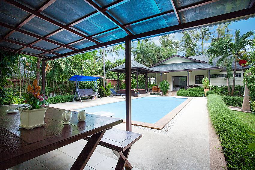Garden around the private pool in Villa Damini South Thailand
