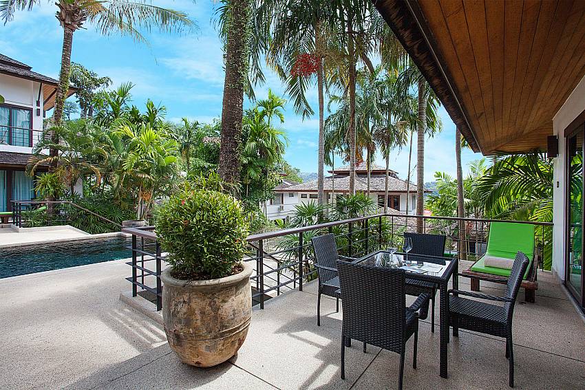 Pool view from the terrace at Nirano Villa 24 Central Phuket