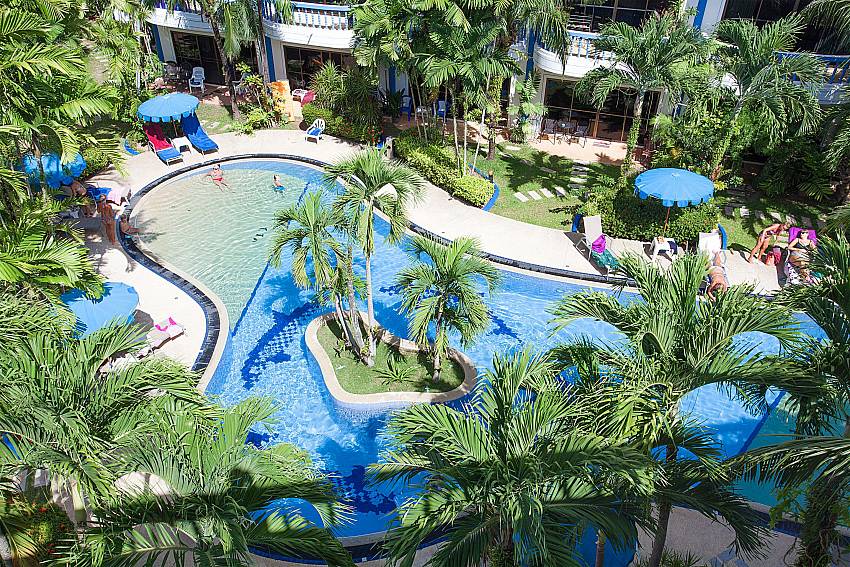 Big communal pool at the Apartment Khuno 103 in West Phuket