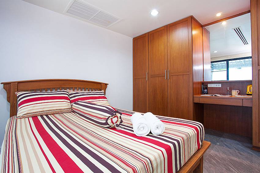Double bed in guest bedroom at Villa Dooriya Phuket