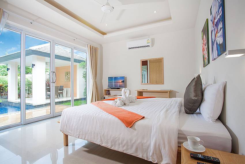 Master bedroom with direct pool access at Villa Lipalia 202 Lipa Noi Samui Thailand