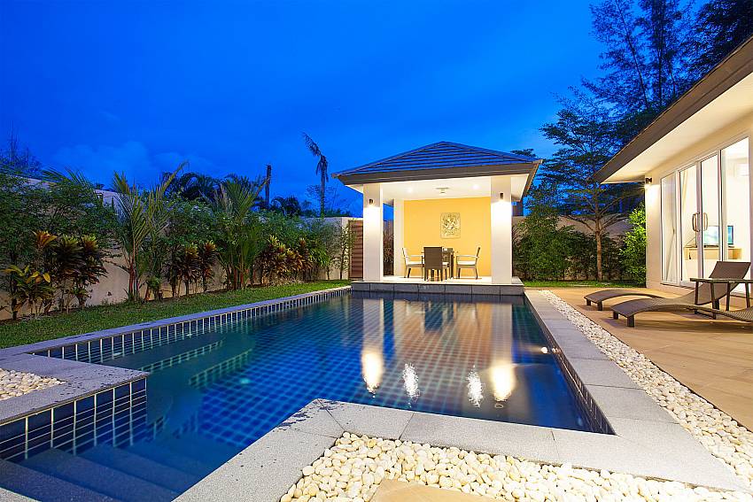 Night scenery by the private pool at Villa Lipalia 202 Lipa Noi Koh Samui Thailand