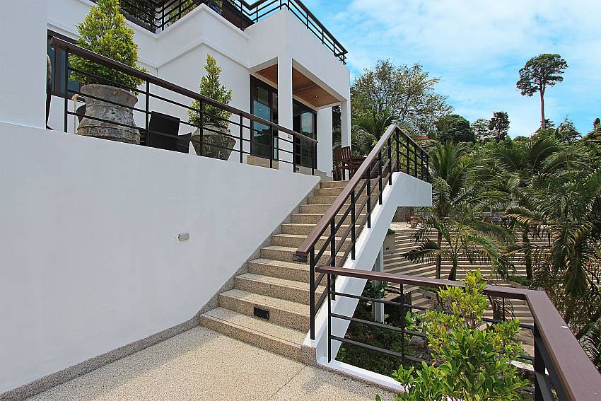 staircase to private terrace of Nirano Villa 41 in Phuket
